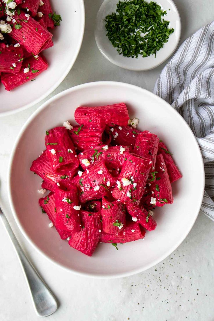 Pink Pasta (Protein Pasta + Beet Dressing) ✦ Main