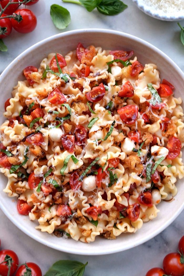 Tricolor Pasta with Ricotta Basil Tomato