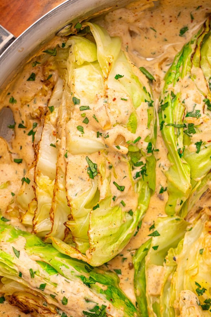 Creamy Garlic & Bacon Cabbage ✦ Side
