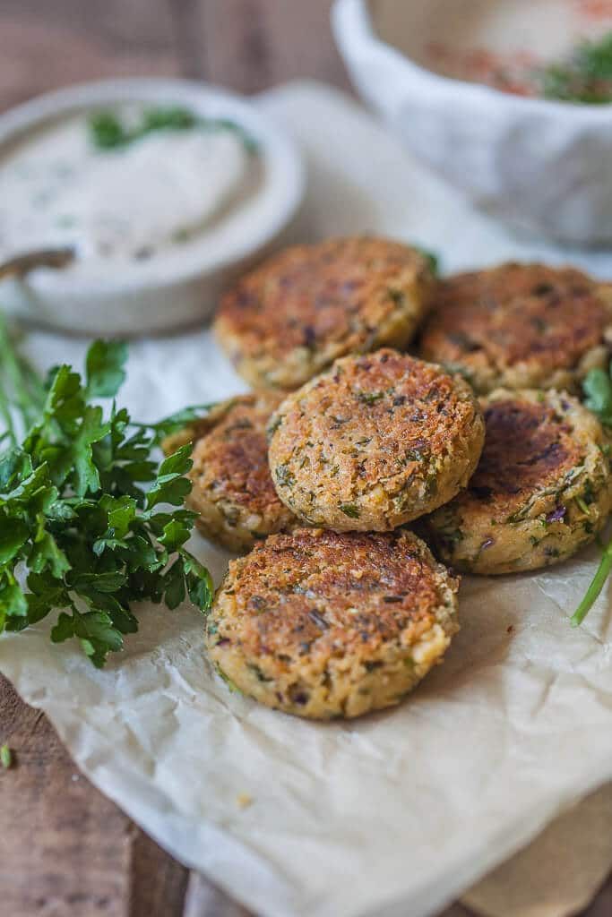 Baked Falafel Patty + Mint Dill Sauce ✦ Side