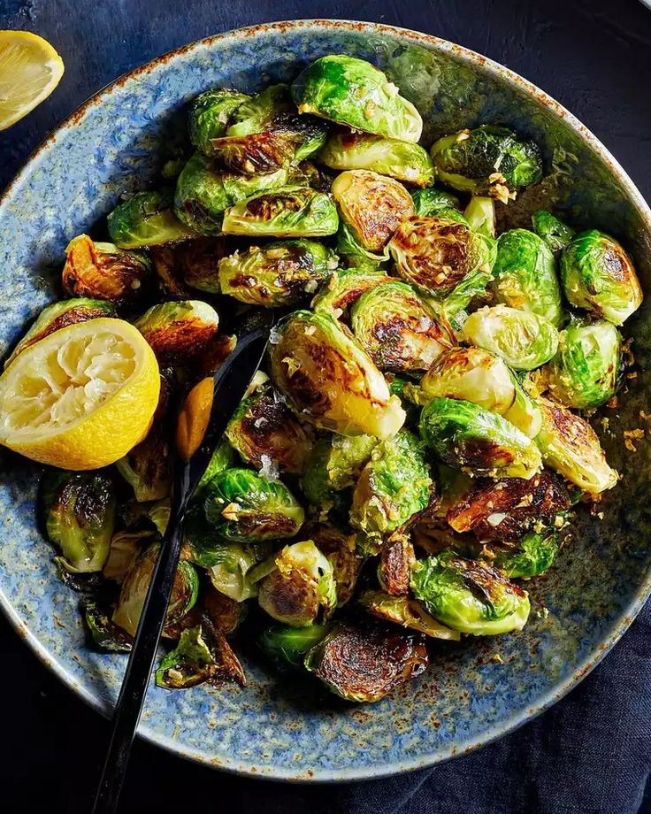 Lemon Garlic Brussels Sprouts
