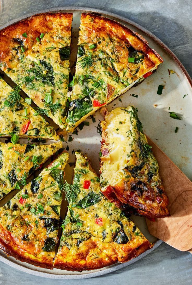 Eggless Frittata Spinach & Bacon ✦ Main