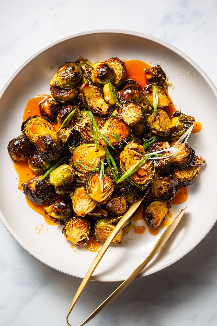 Spicy Brussels Sprouts with Lemon Dressing ✦ Side