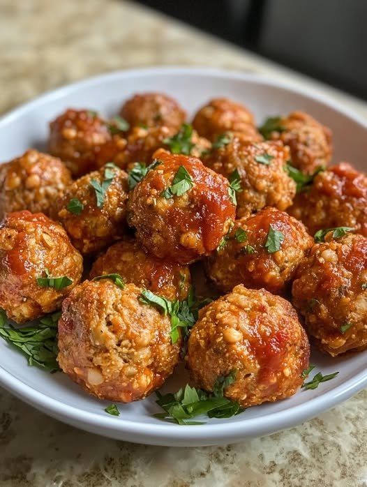 Chickpea Meatballs with Spicy Red Sauce
