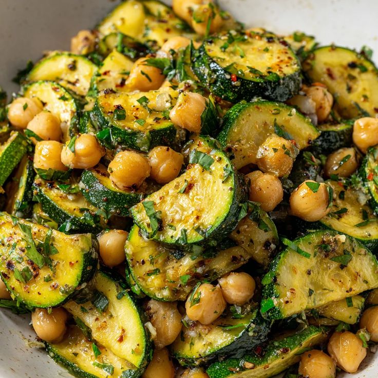 Zucchini & Chickpea Stir Fried ✦ Side
