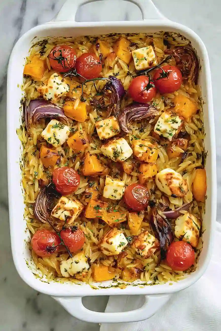 Orzo Pesto Butternut Squash + Bake ✦ Main